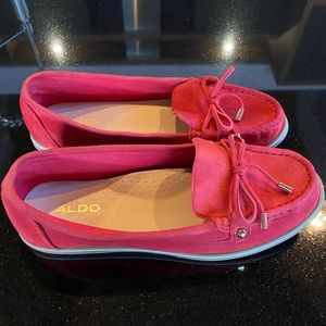 Aldo flat comfy red shoes new